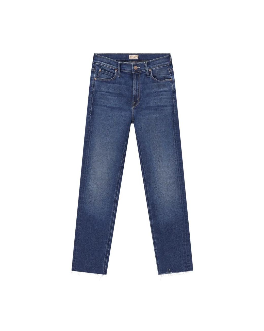 Mother Rechte Jeans in het Blue