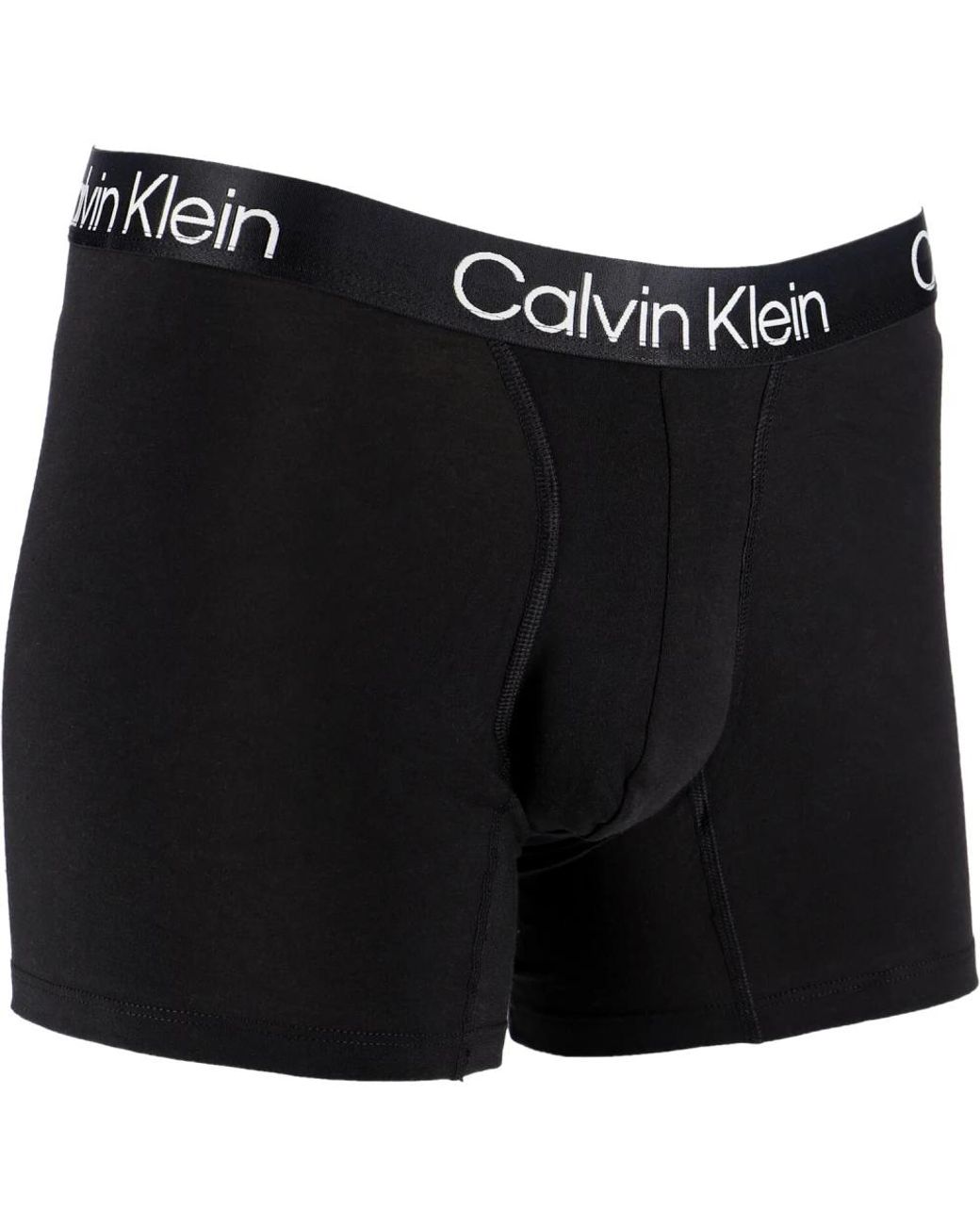 Calvin Klein Ondergoed ,Zwart ,Katoen Boxer Brief 3-Pack Modern Structure in het Black voor heren
