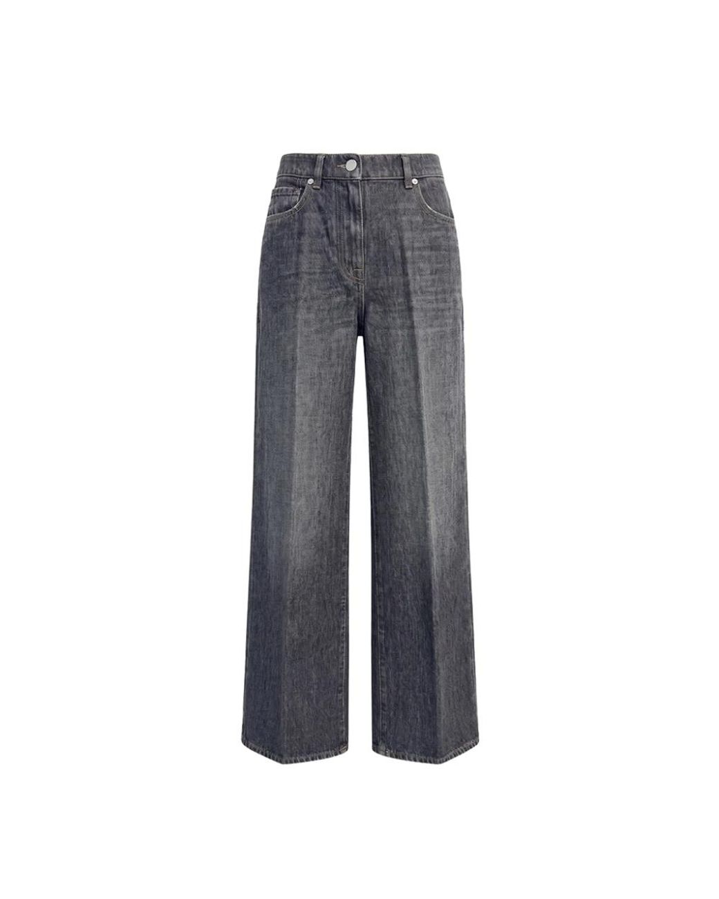 Peserico Gray Wide Jeans