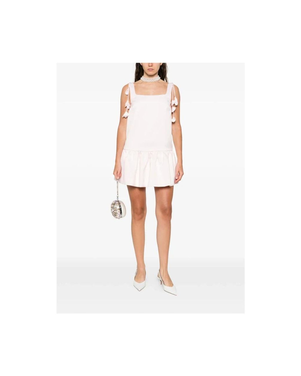 Short Dresses Self-Portrait de color Pink