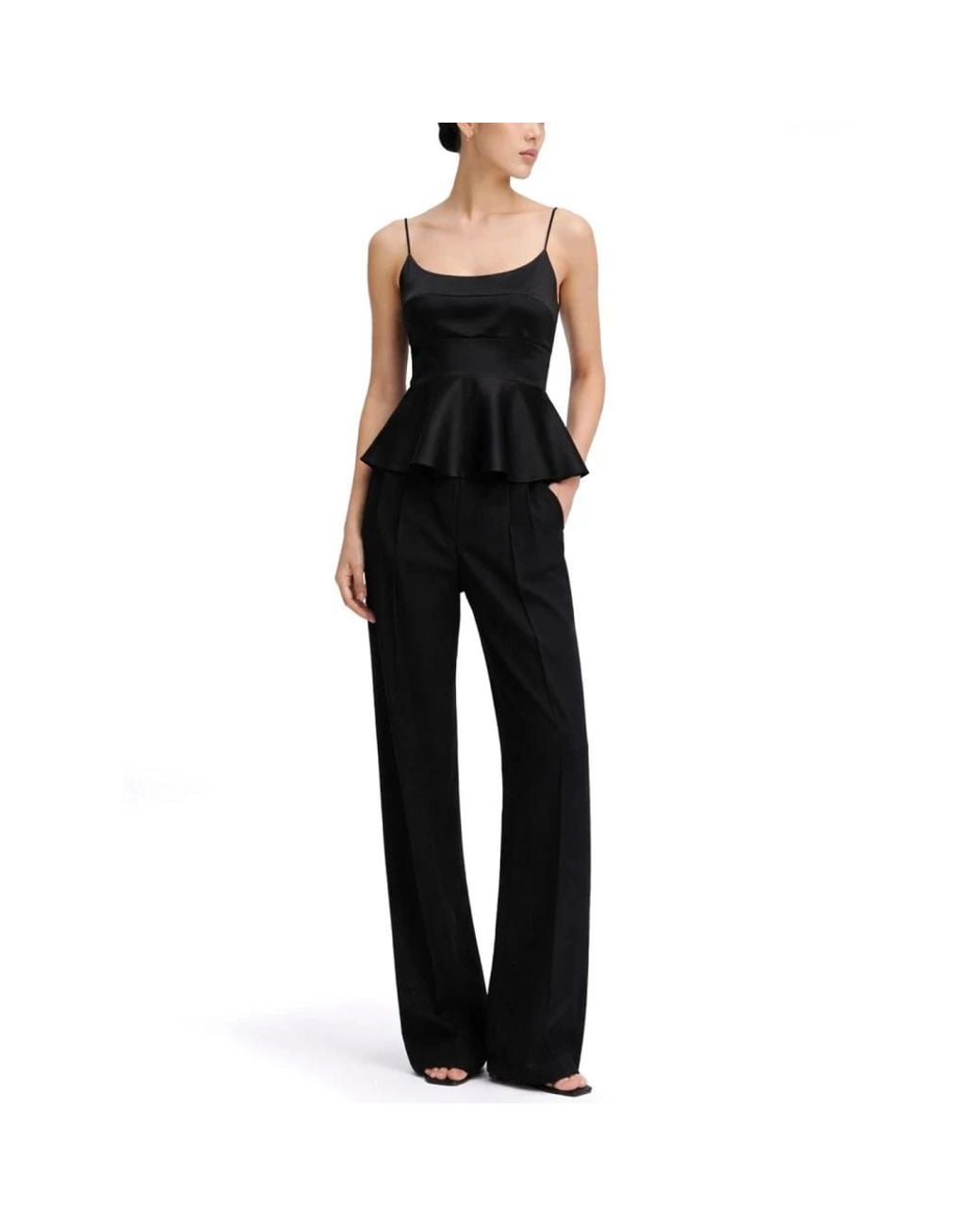 Theory Black Sleeveless Tops