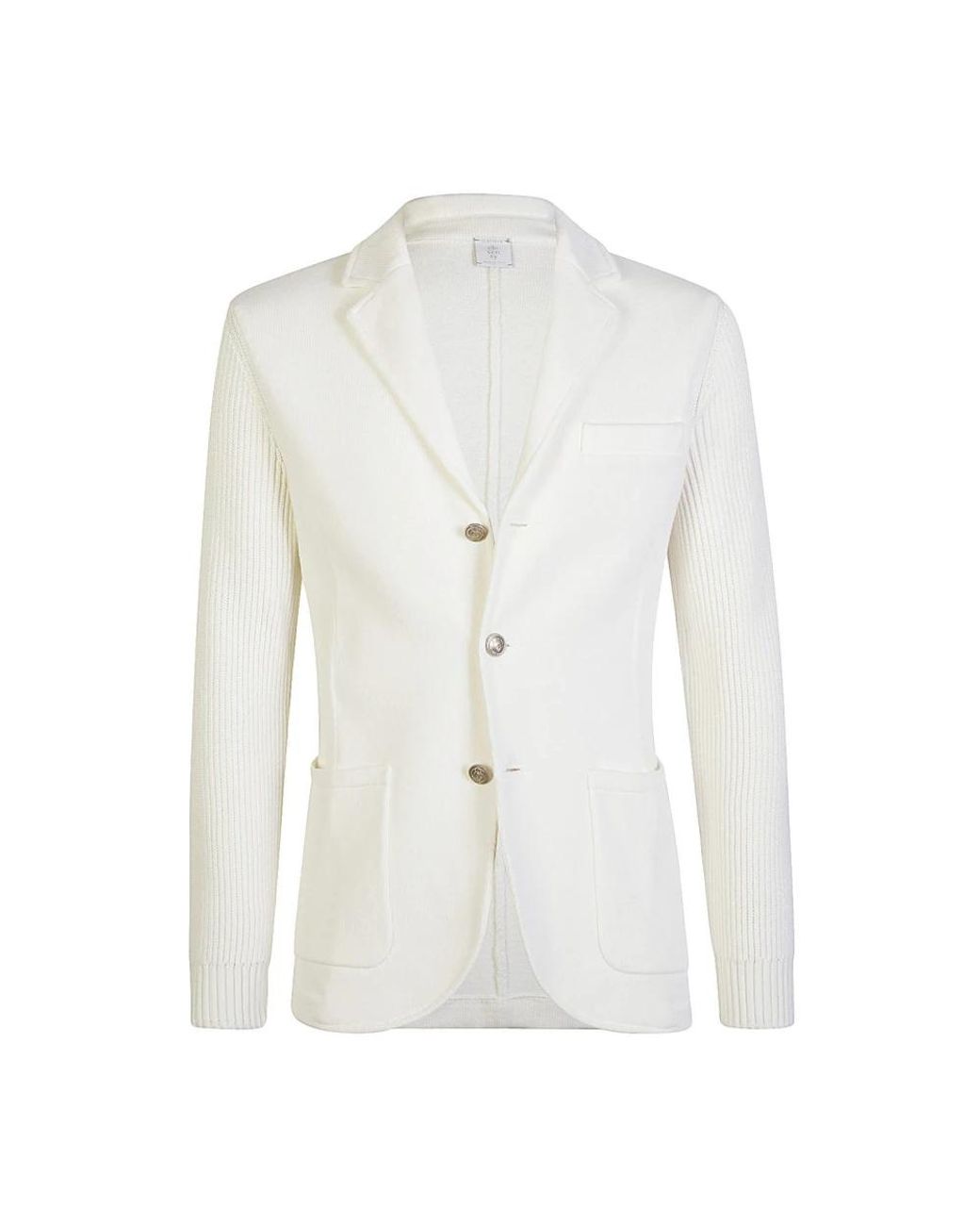 Eleventy Truien & Vesten ,Wit ,Katoen Cotton And Cashwool Jacket Sweater in het White voor heren