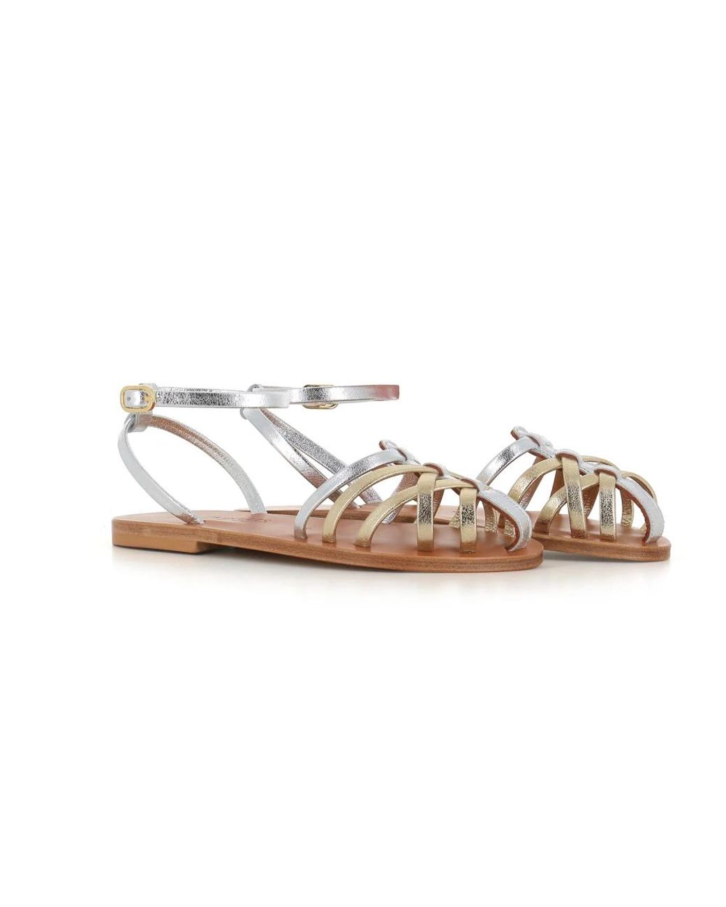 Flat Sandals di K. Jacques in Metallic