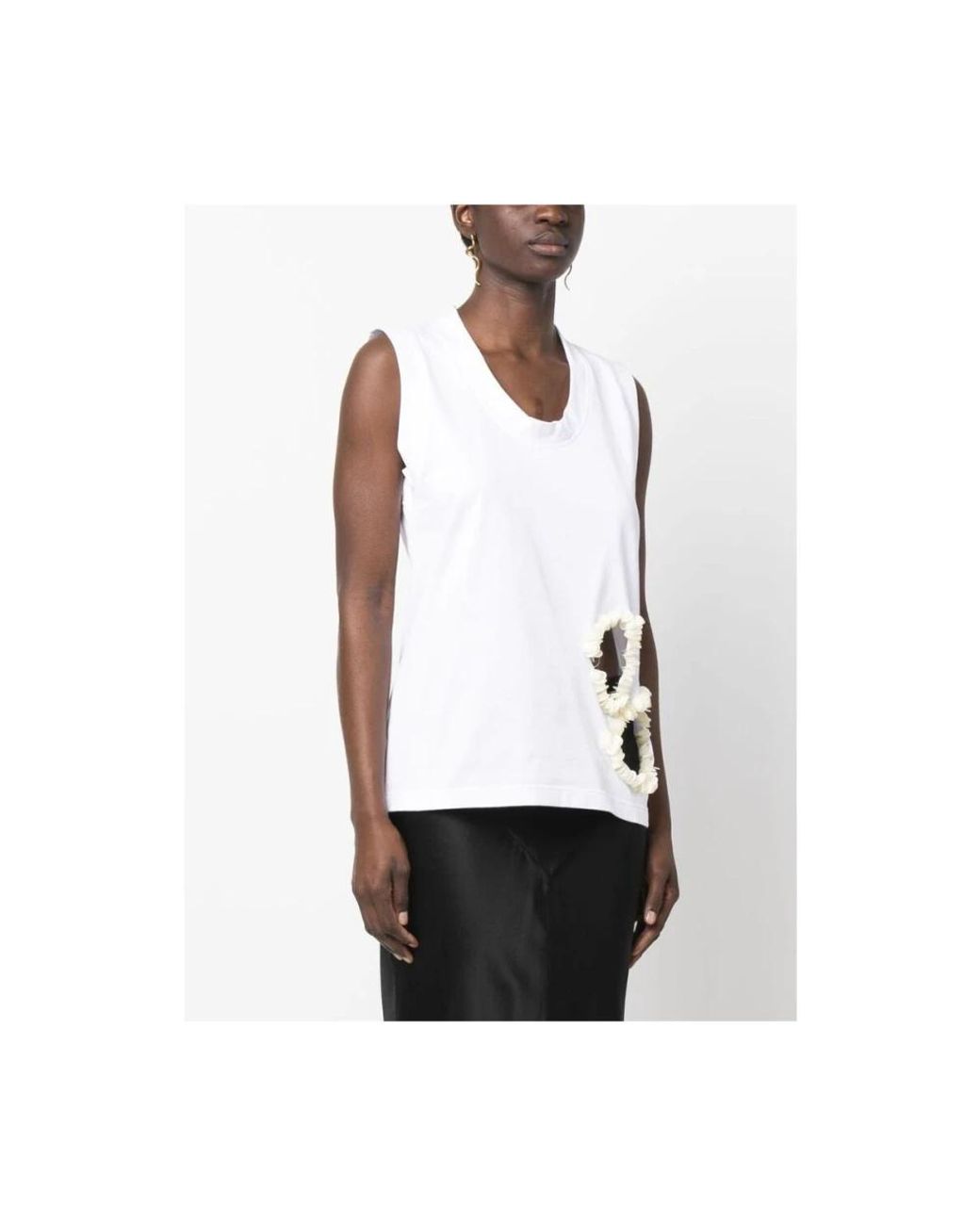 Calcaterra White Sleeveless Tops