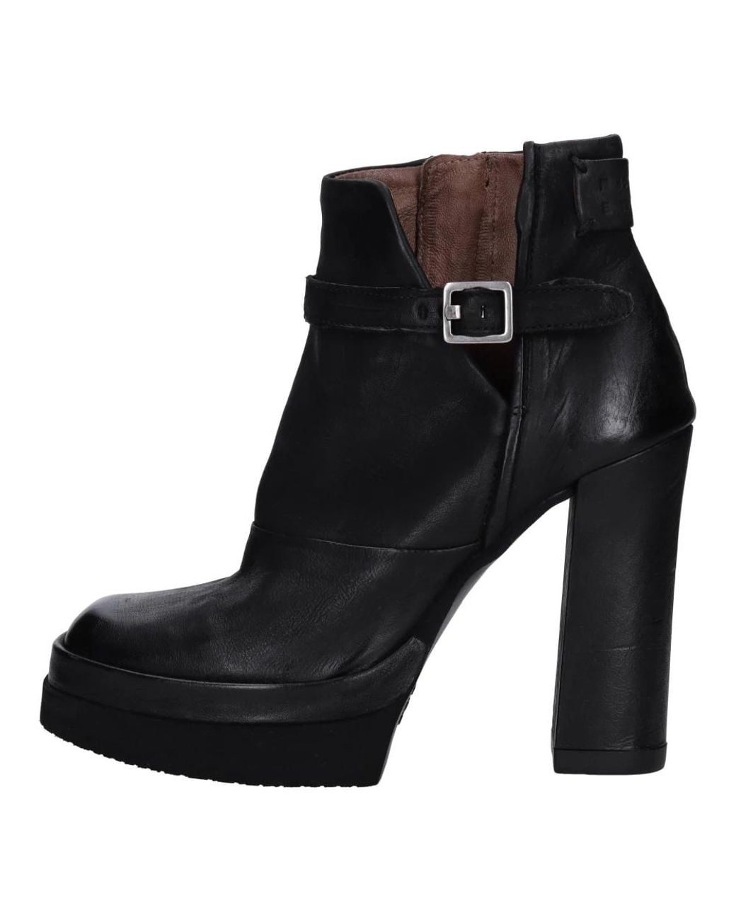 A.s.98 Black Heeled Boots
