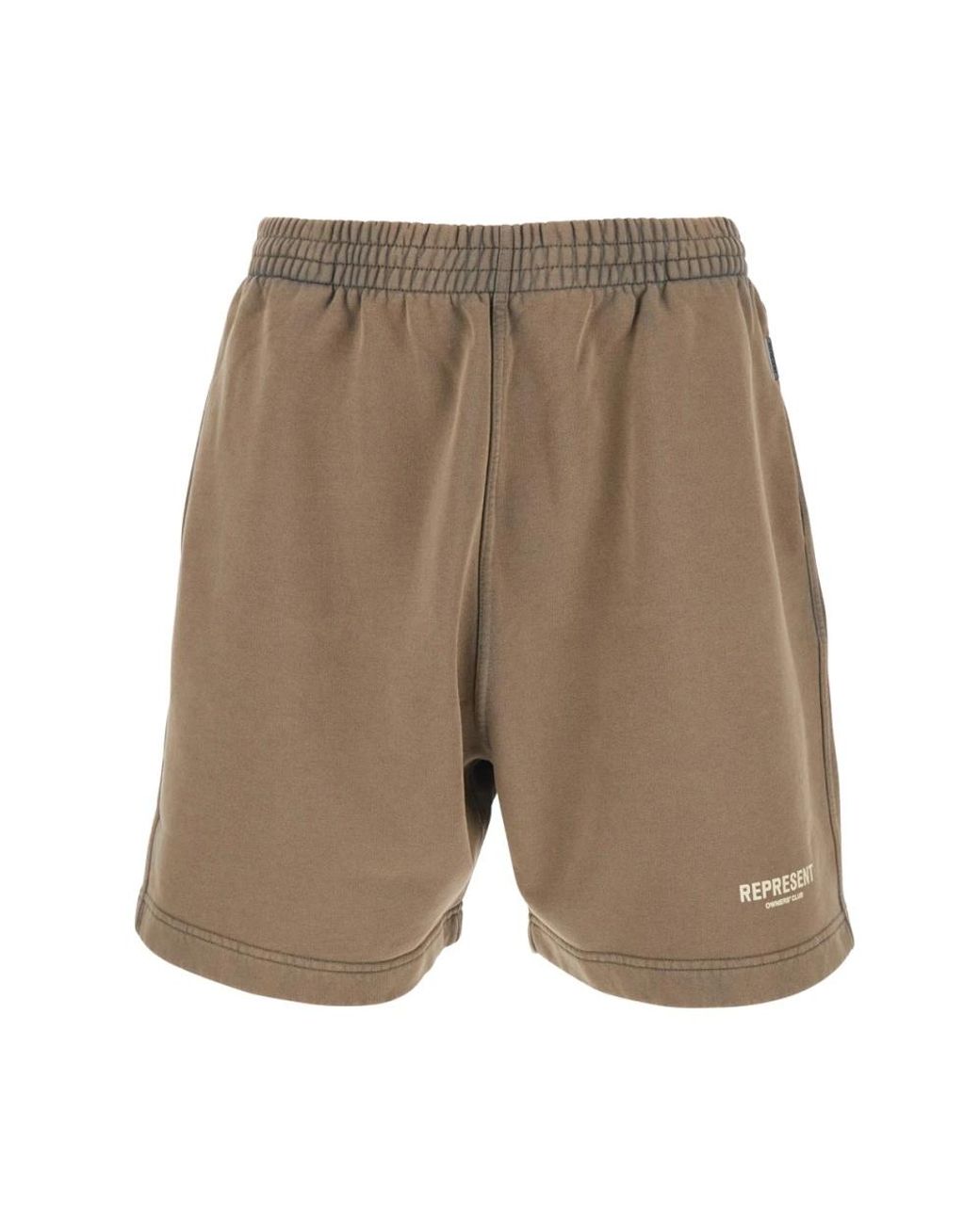 Represent Elastic Waist Logo Shorts in het Gray voor heren