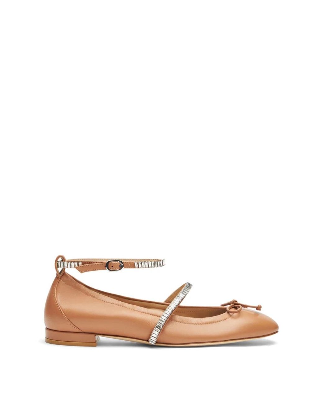 Stuart Weitzman Brown Stefanie Ballet Flat