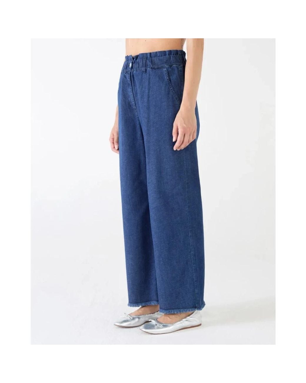 Shaft Blue Wide Jeans