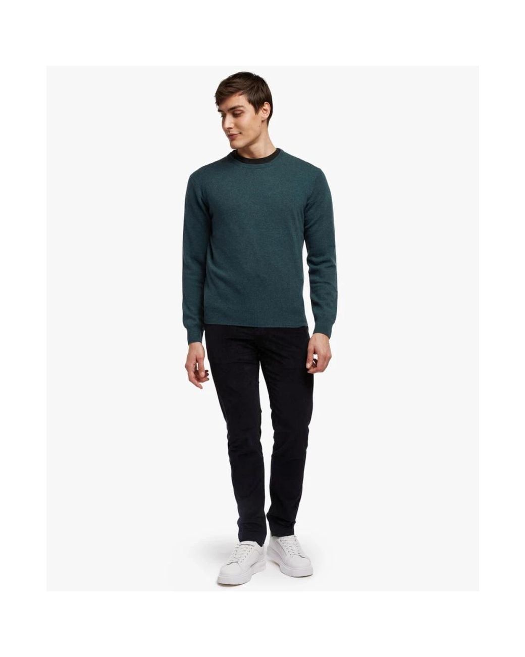 Brooks Brothers Green Round-Neck Knitwear for men