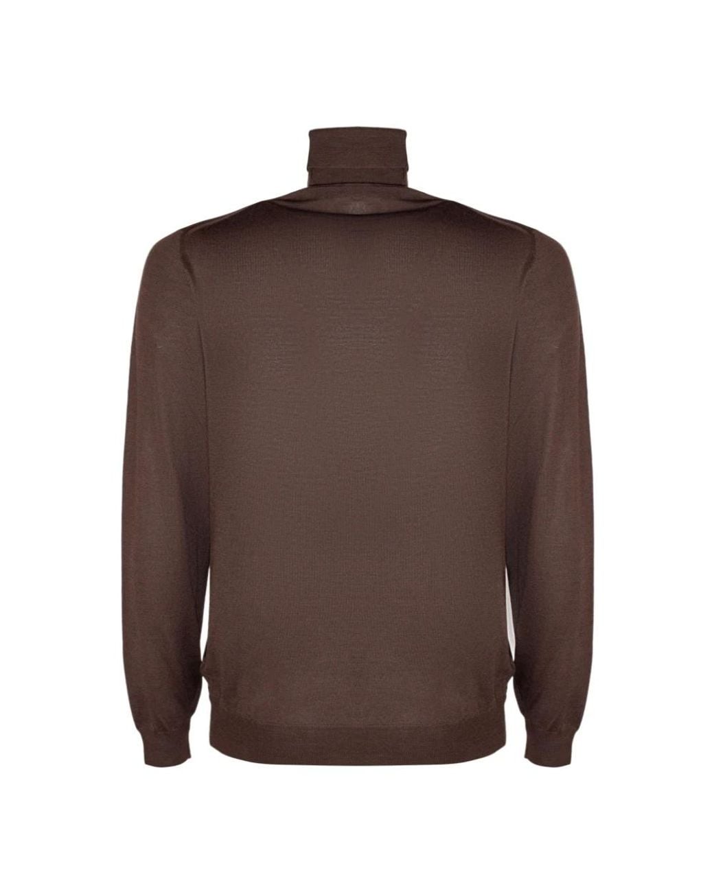 Fedeli Brown Turtlenecks for men