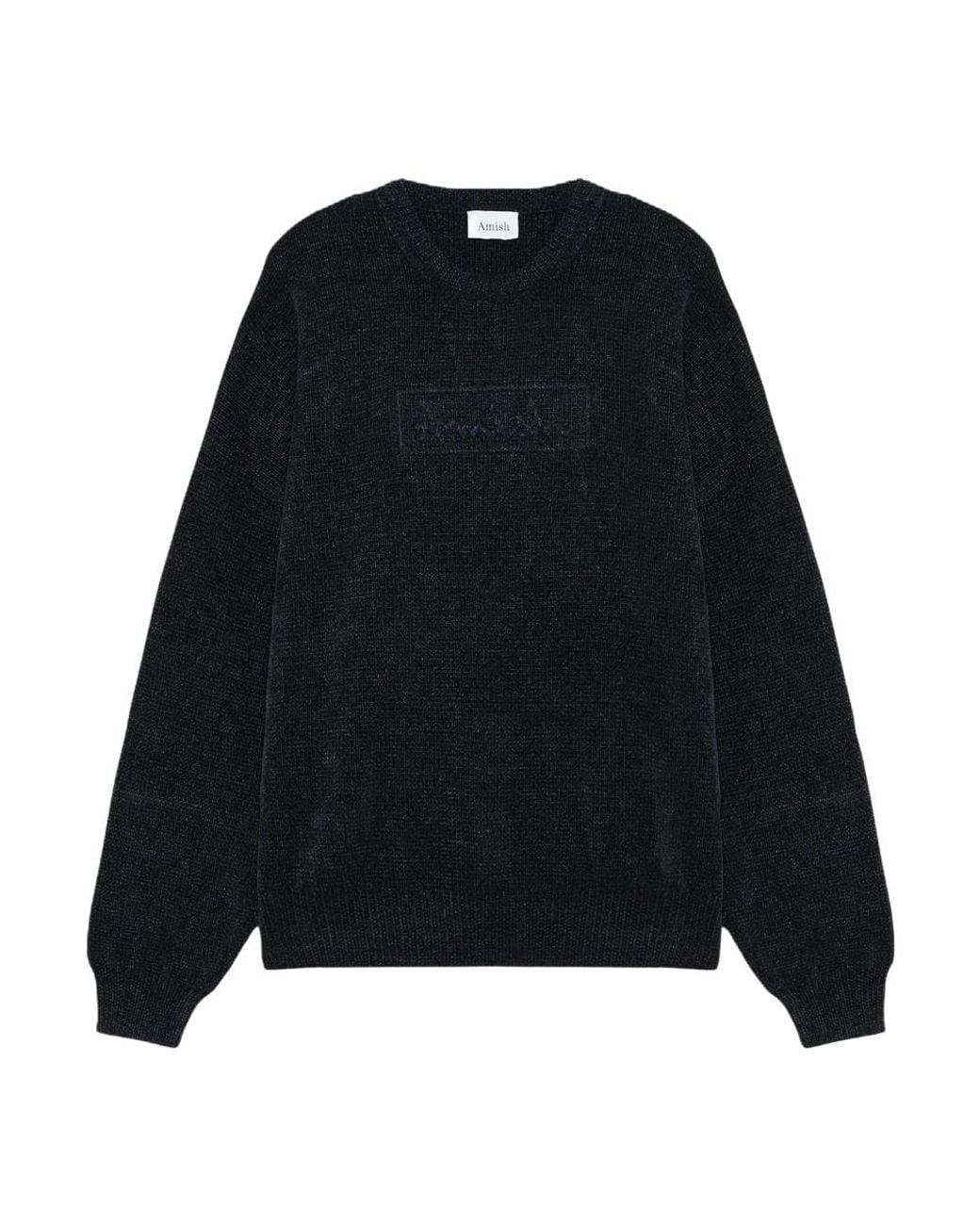 AMISH Black Round-Neck Knitwear for men