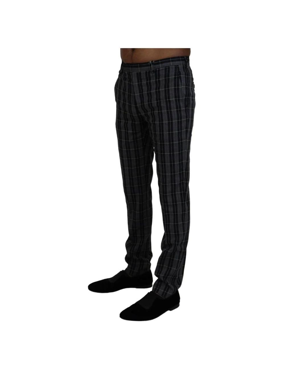 Bencivenga Black Slim-Fit Trousers for men