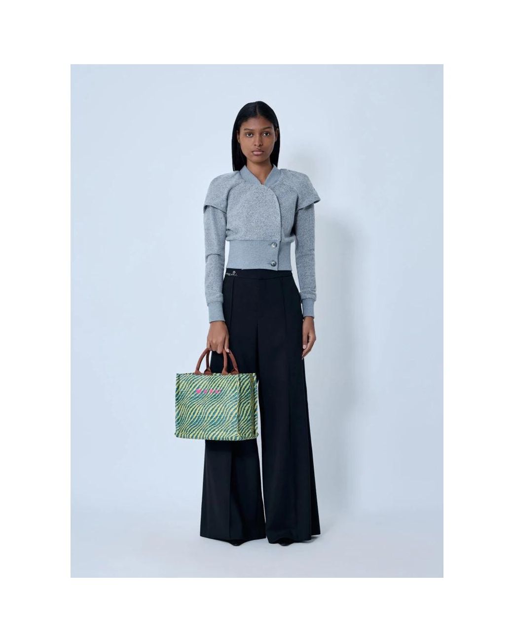 Marni Blue Wide Trousers