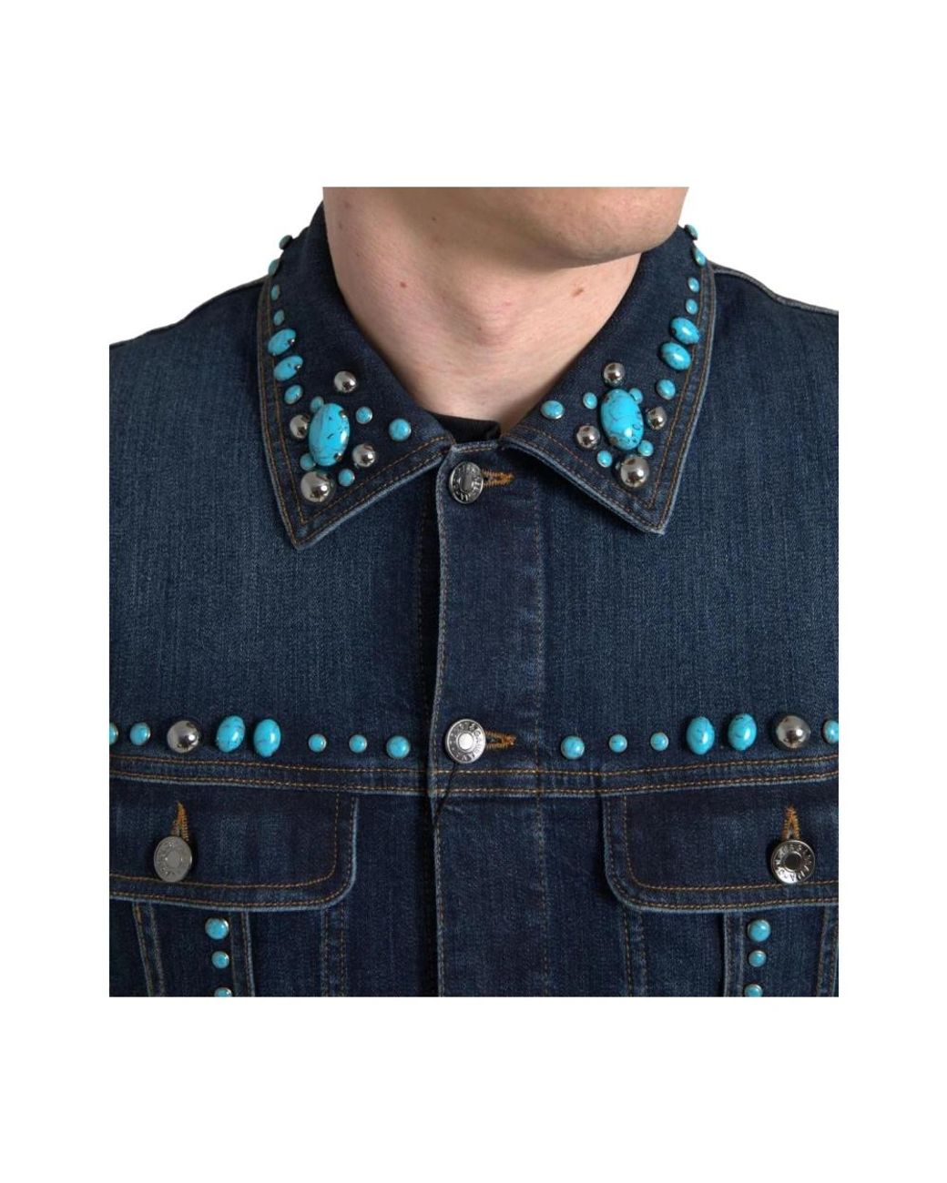 Dolce & Gabbana Blue Denim Jackets for men