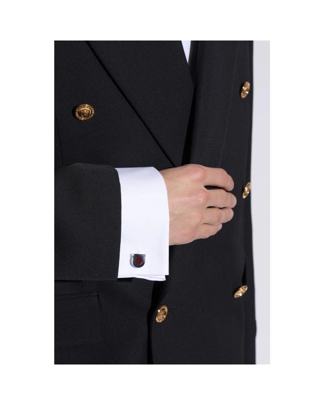 Cufflinks & Tie Clips di Ferragamo in Metallic da Uomo