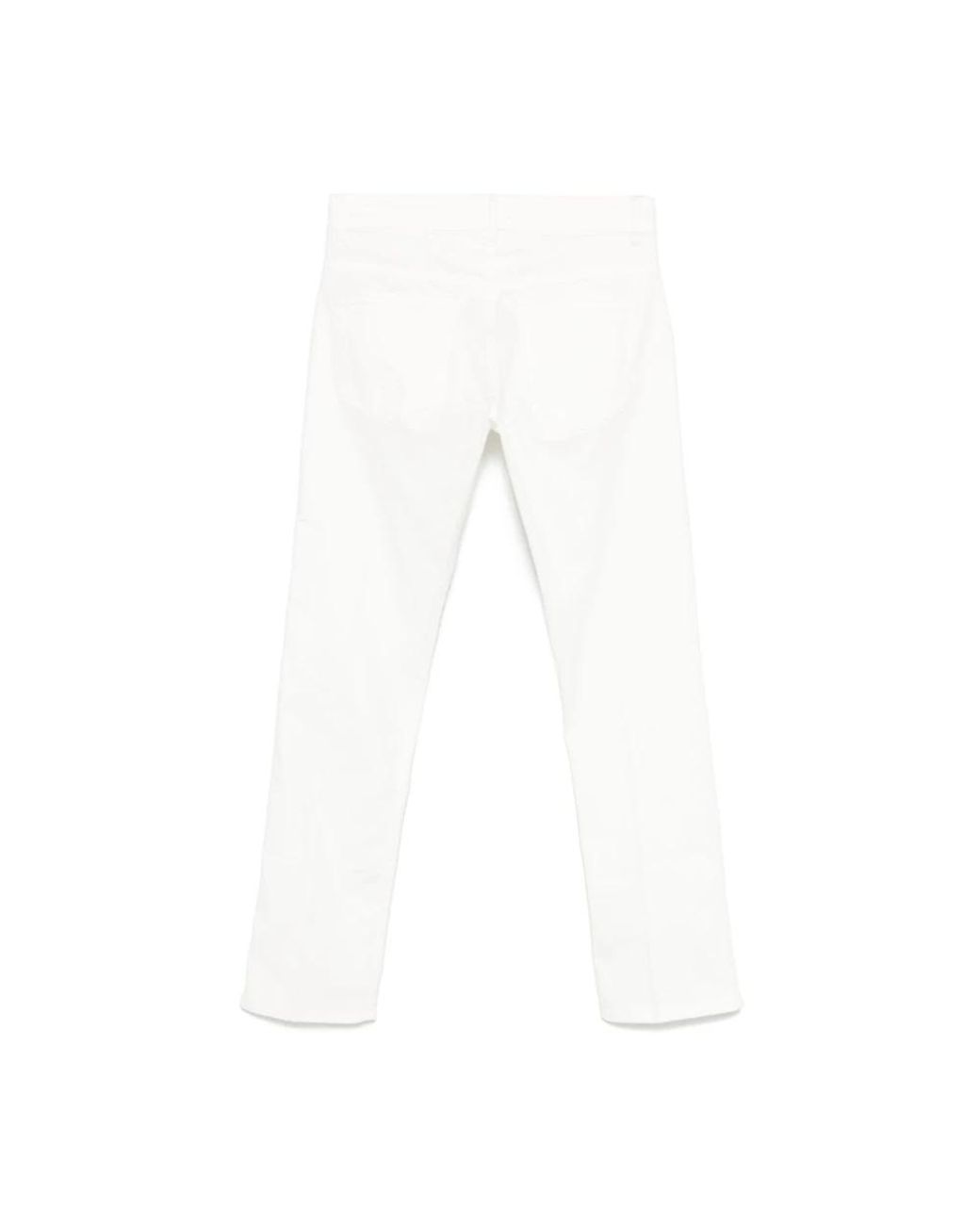 Lardini White Straight Fit Jeans for men