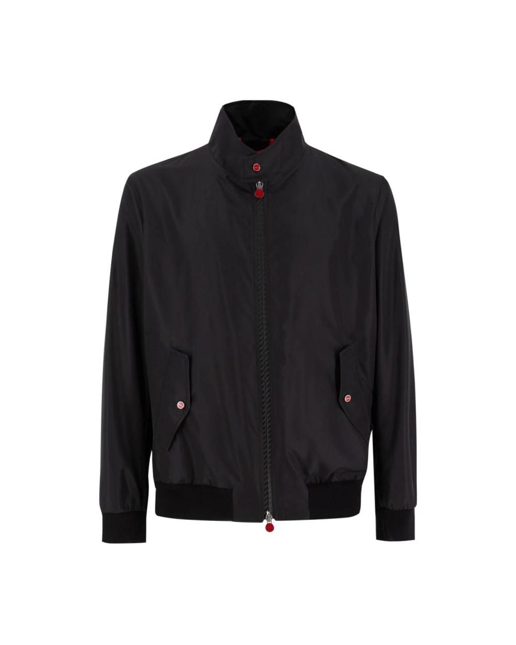 Kiton Black Bomber Jackets for men