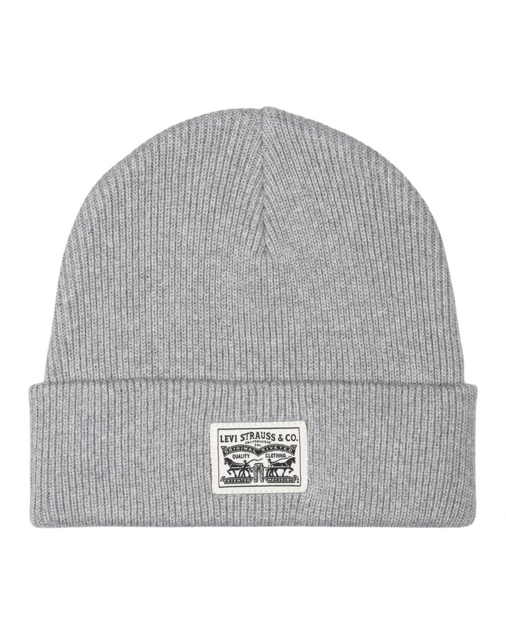Levi's Backpatch Beanie in het Gray voor heren