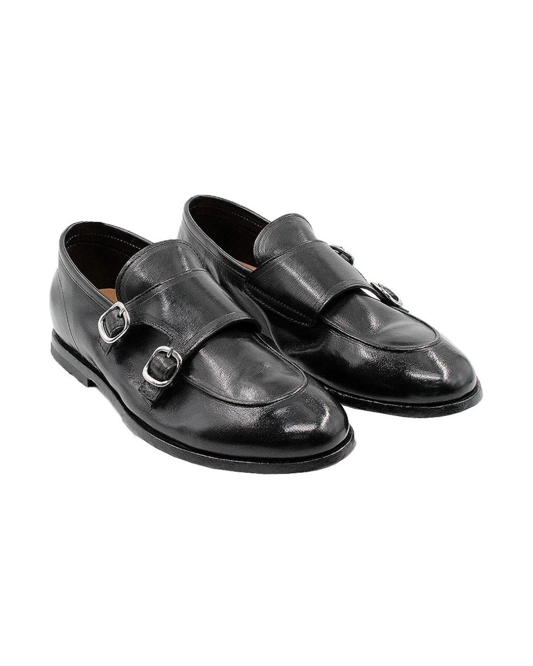 Green George Black Loafers for men