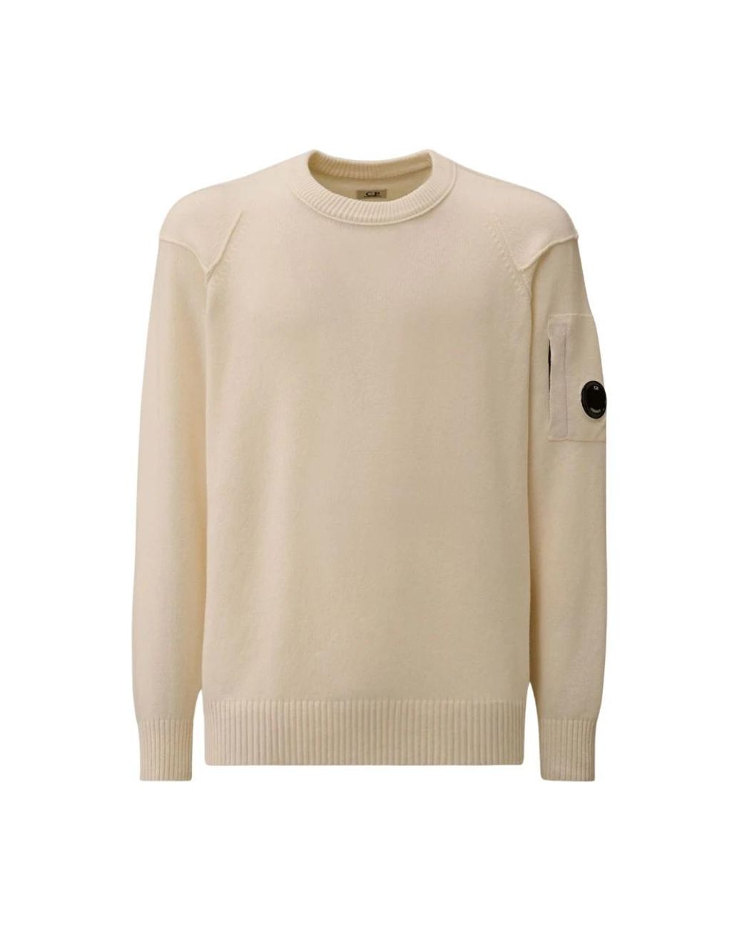 C P Company Natural Round-Neck Knitwear for men