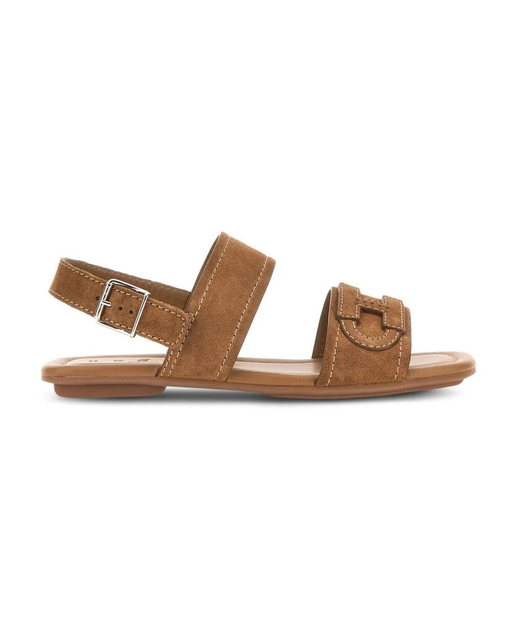 Hogan Brown Flat Sandals