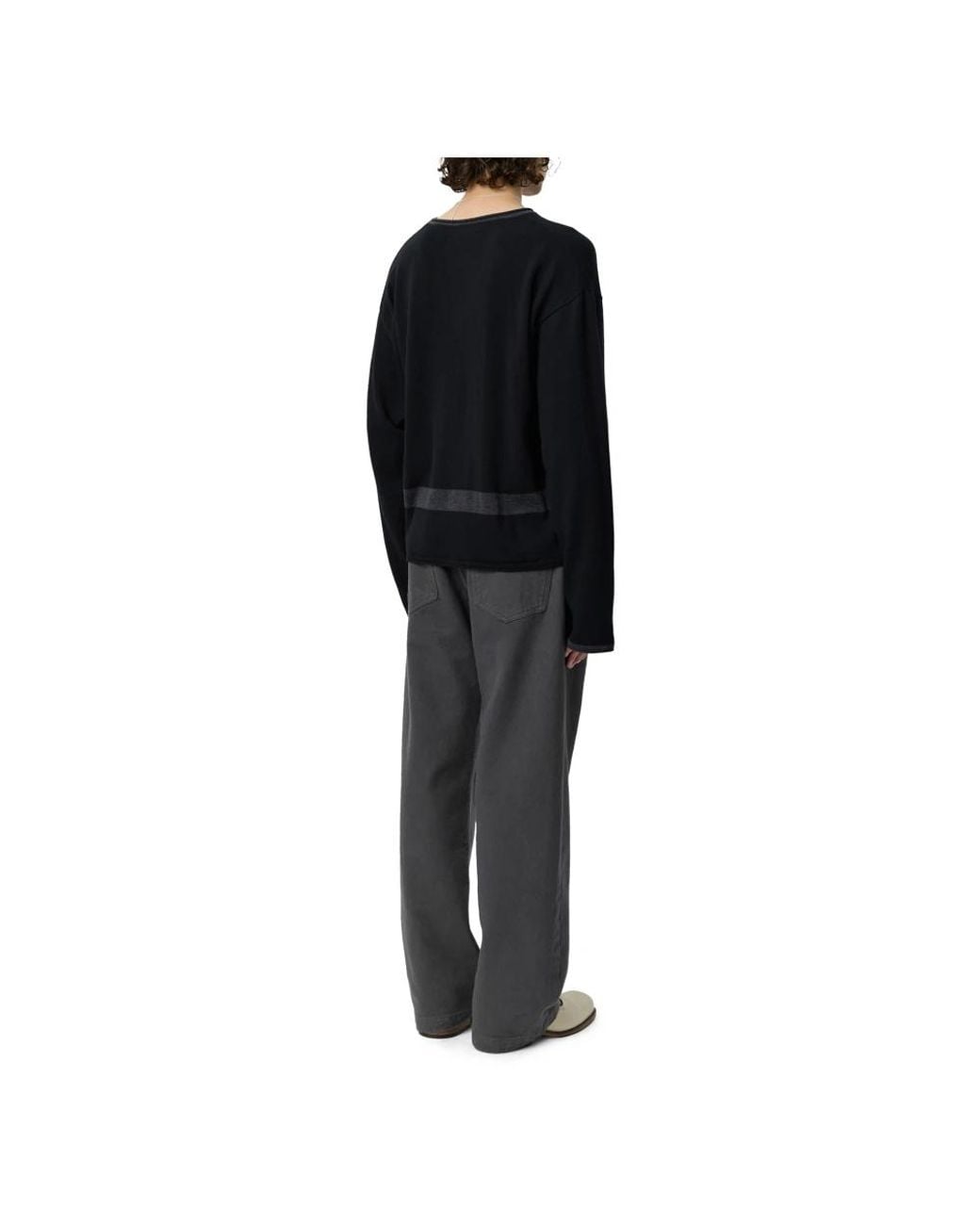 mfpen Black Round-Neck Knitwear for men