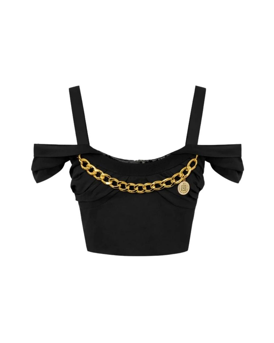 Elisabetta Franchi Black Sleeveless Tops