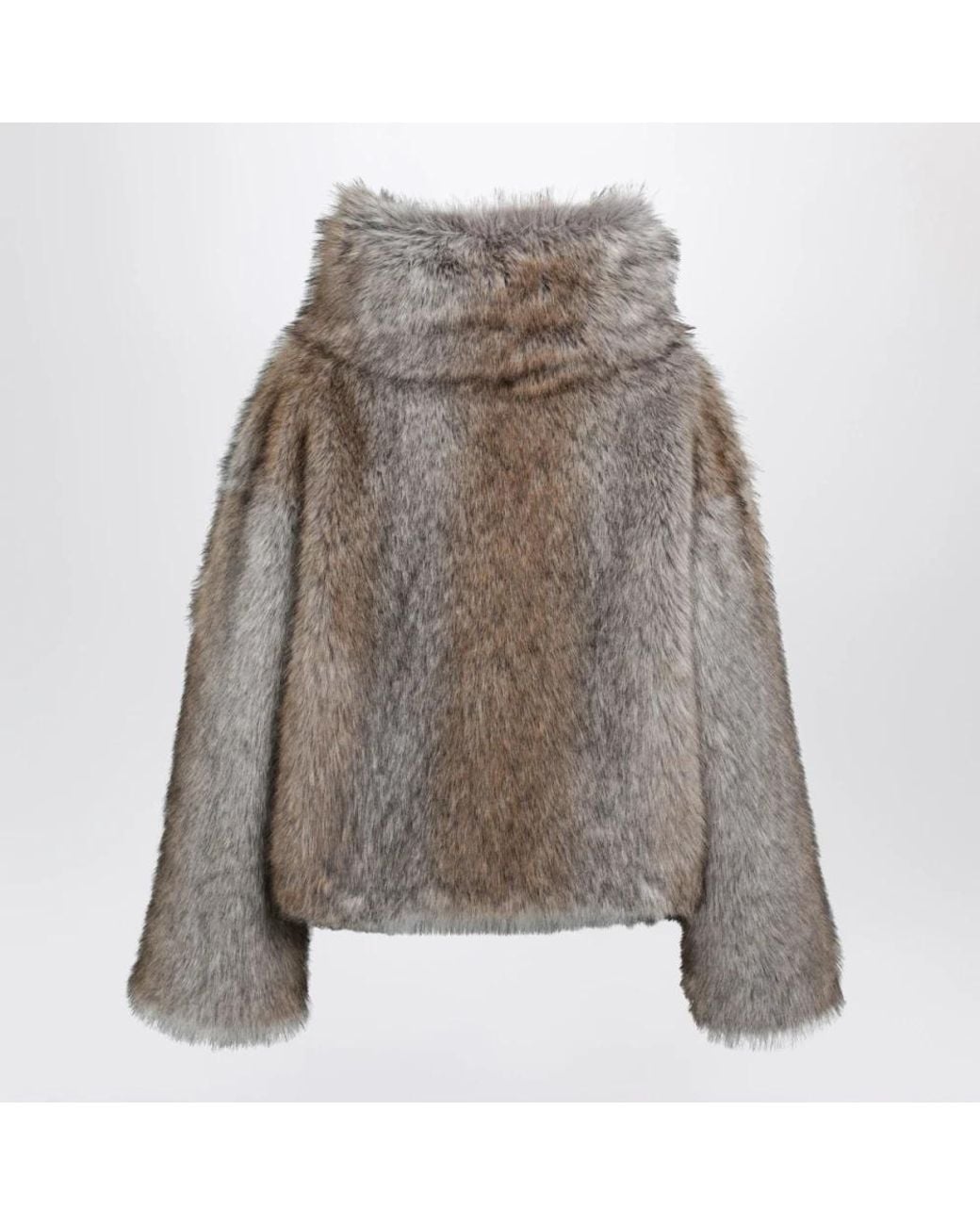 BB COUTURE Gray Faux Fur & Shearling Jackets