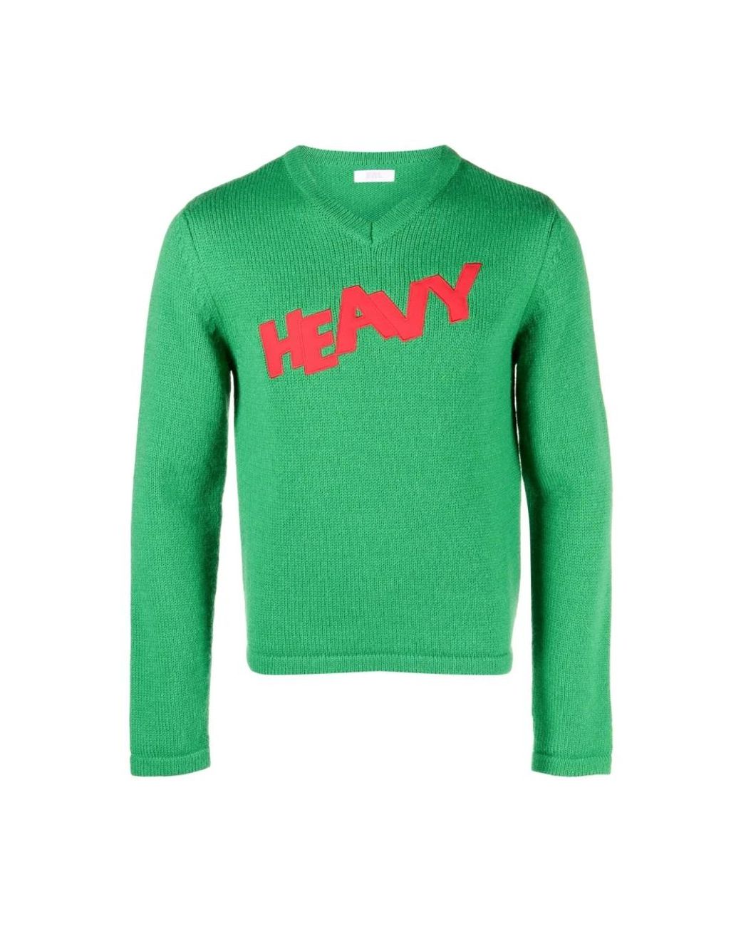 ERL Green V-Neck Knitwear for men