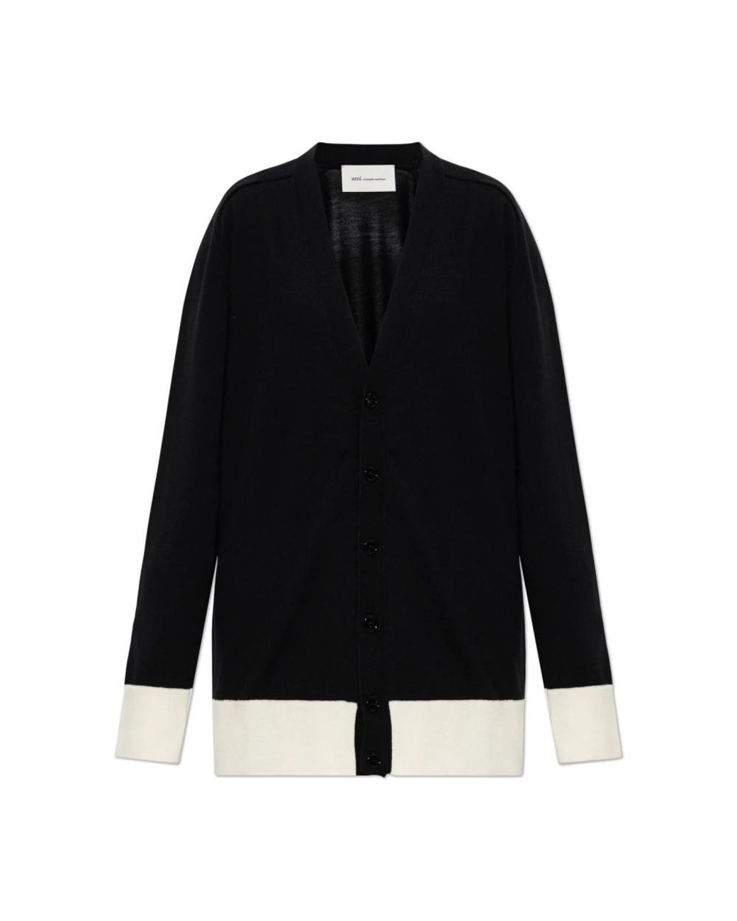 AMI Wol Cardigan in het Black
