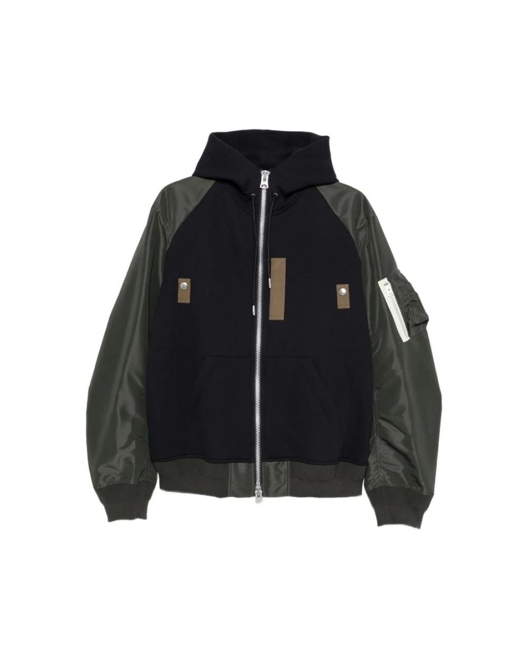 Sacai Black Zip-Throughs for men