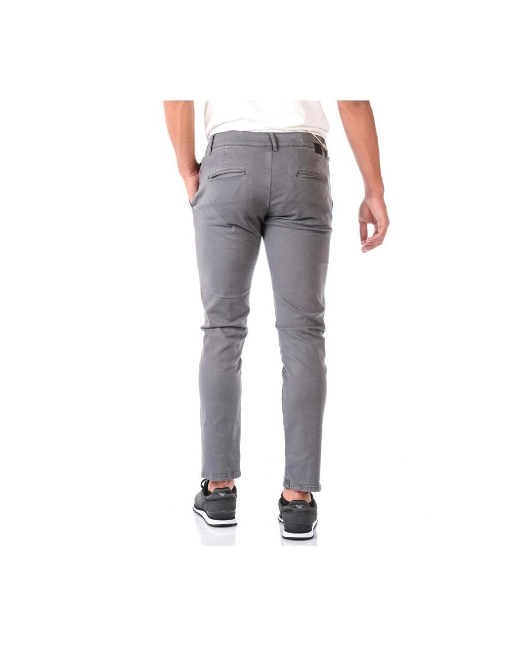 Daniele Alessandrini Gray Slim-Fit Trousers for men