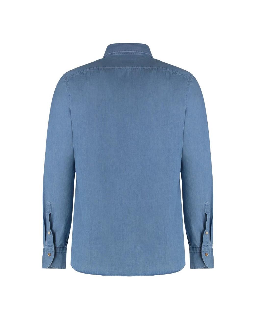 Borriello Blue Denim Shirts for men