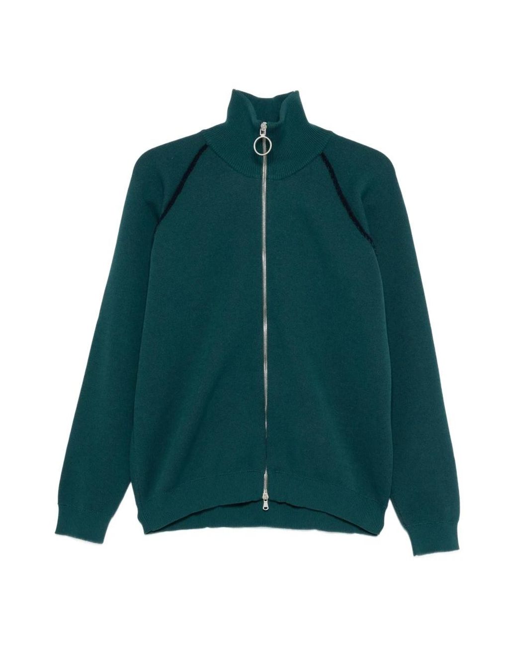 1989 STUDIO Full Zip Raglan Sweater in het Green voor heren