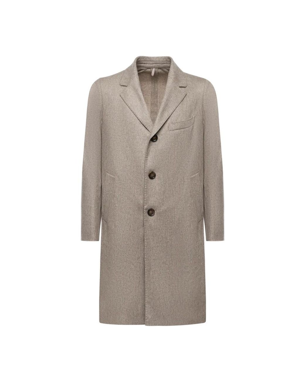 Santaniello Brown Single-Breasted Coats for men