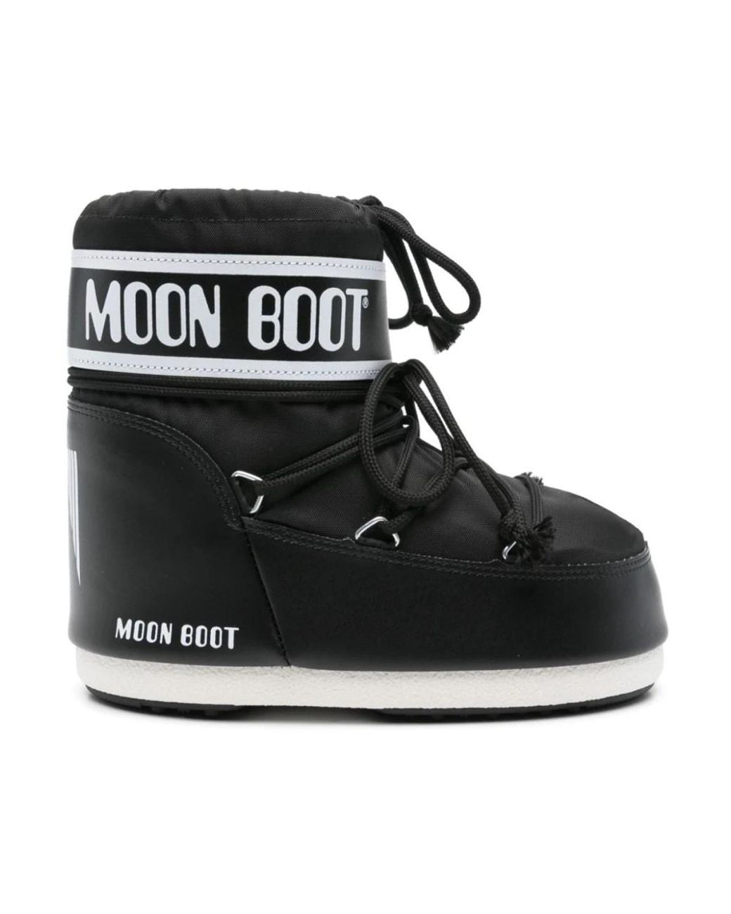 Moon Boot Icon Low Nylon Boot in het Black