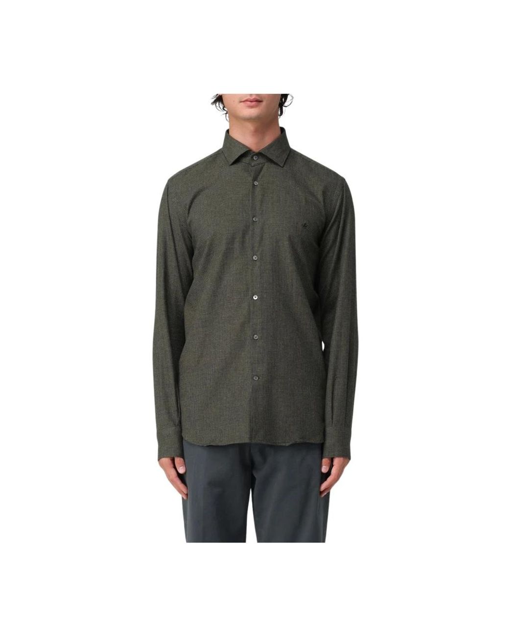Brooksfield Gray Casual Shirts for men