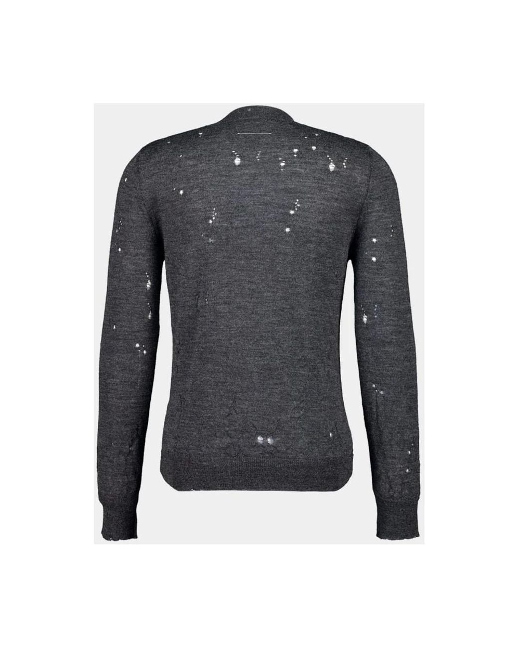 MM6 by Maison Margiela Black Round-Neck Knitwear