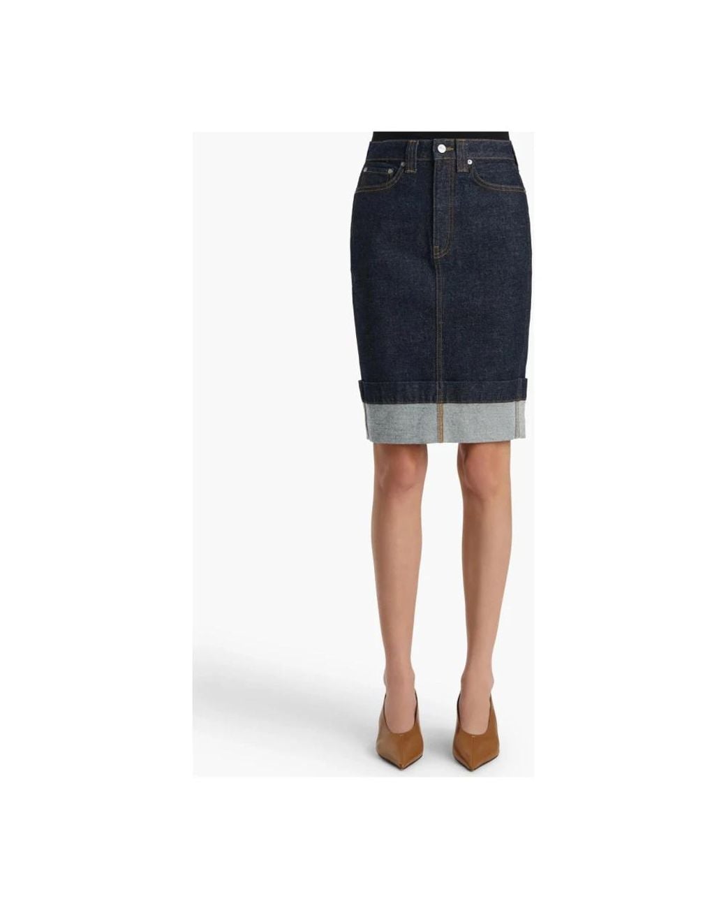Khaite Blue Denim Skirts
