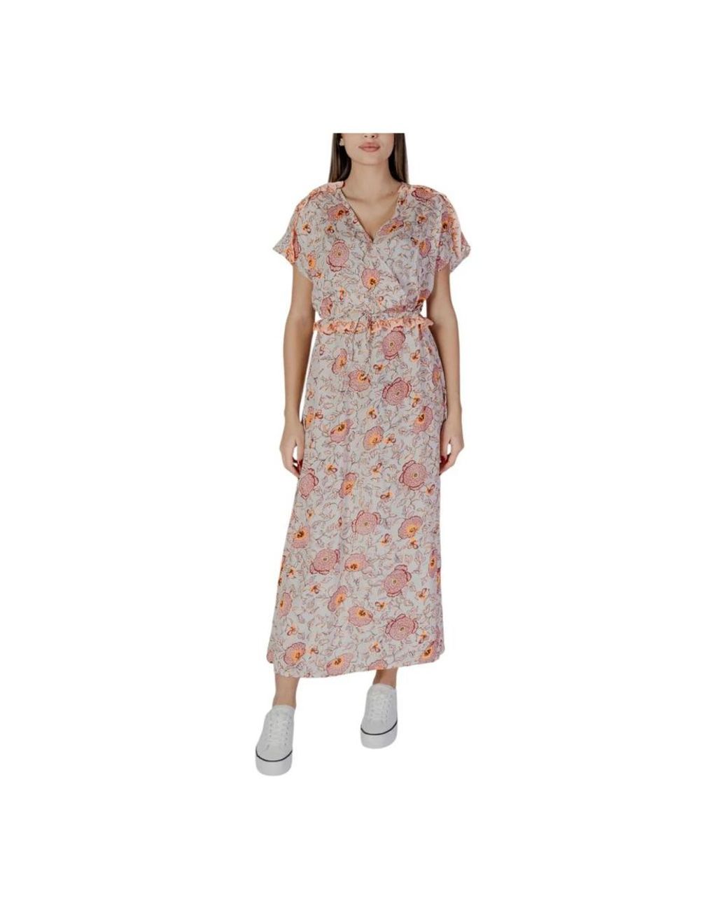 B.Young Kleedjes ,Veelkleurig ,Katoen Katoenen Jurk Lente/Zomer Collectie in het Brown