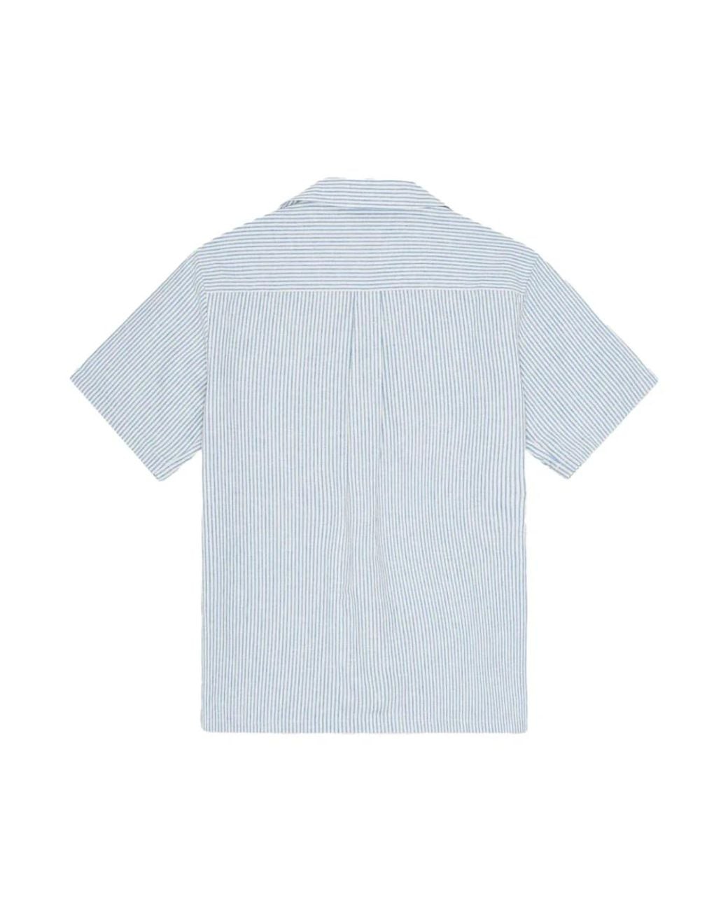 Les Deux Blue Short Sleeve Shirts for men