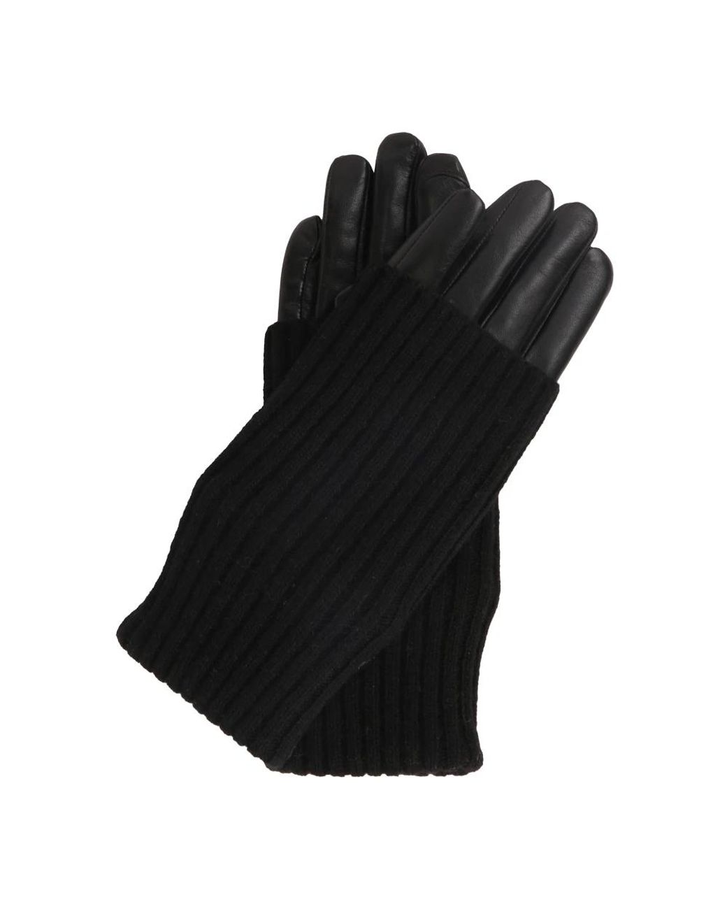 Kazar Accessoires ,Zwart ,Leer Leren Handschoenen Met Decoratieve Overlays in het Black