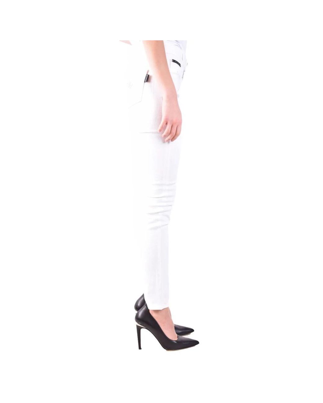 Philipp Plein White Slim-Fit Trousers