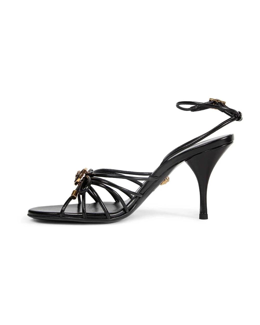 Versace Black High Heel Sandals