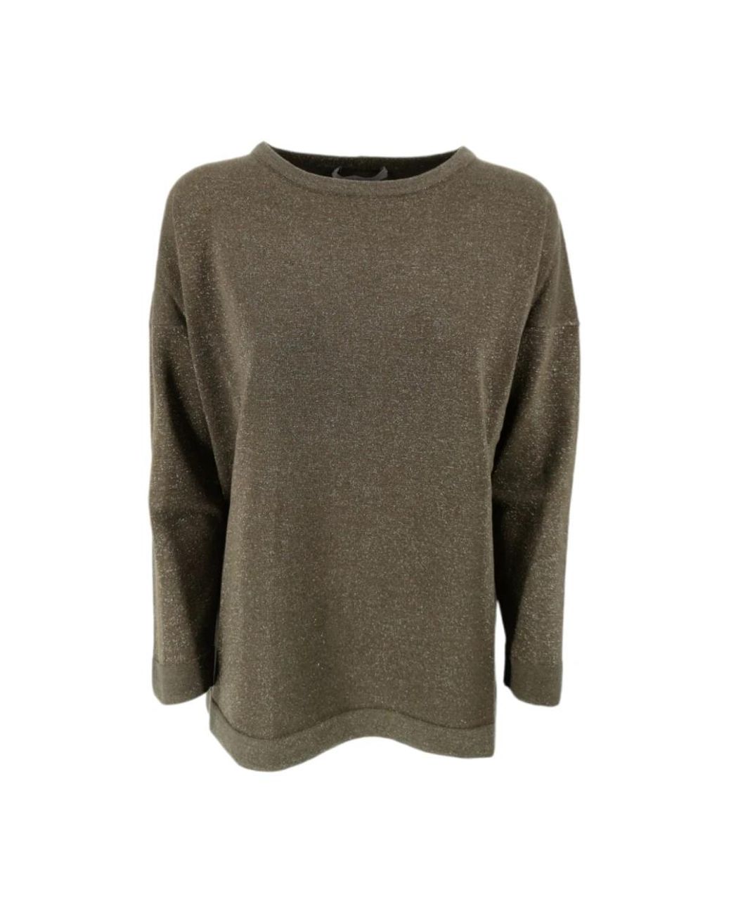 D.exterior Green Round-Neck Knitwear