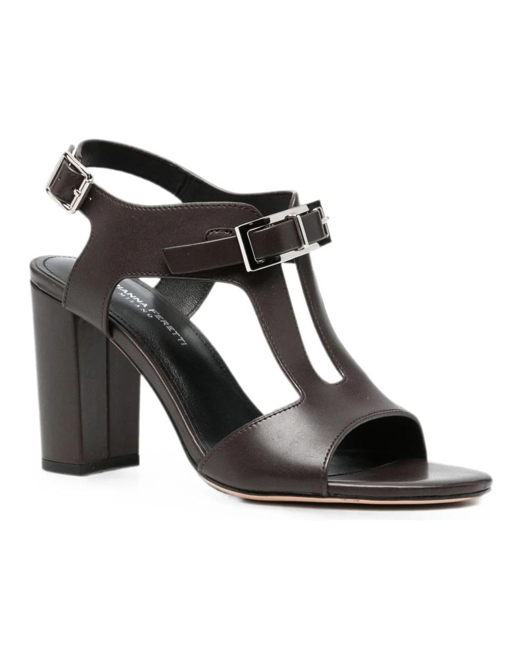 ADRIANNA FERETTI Black High Heel Sandals