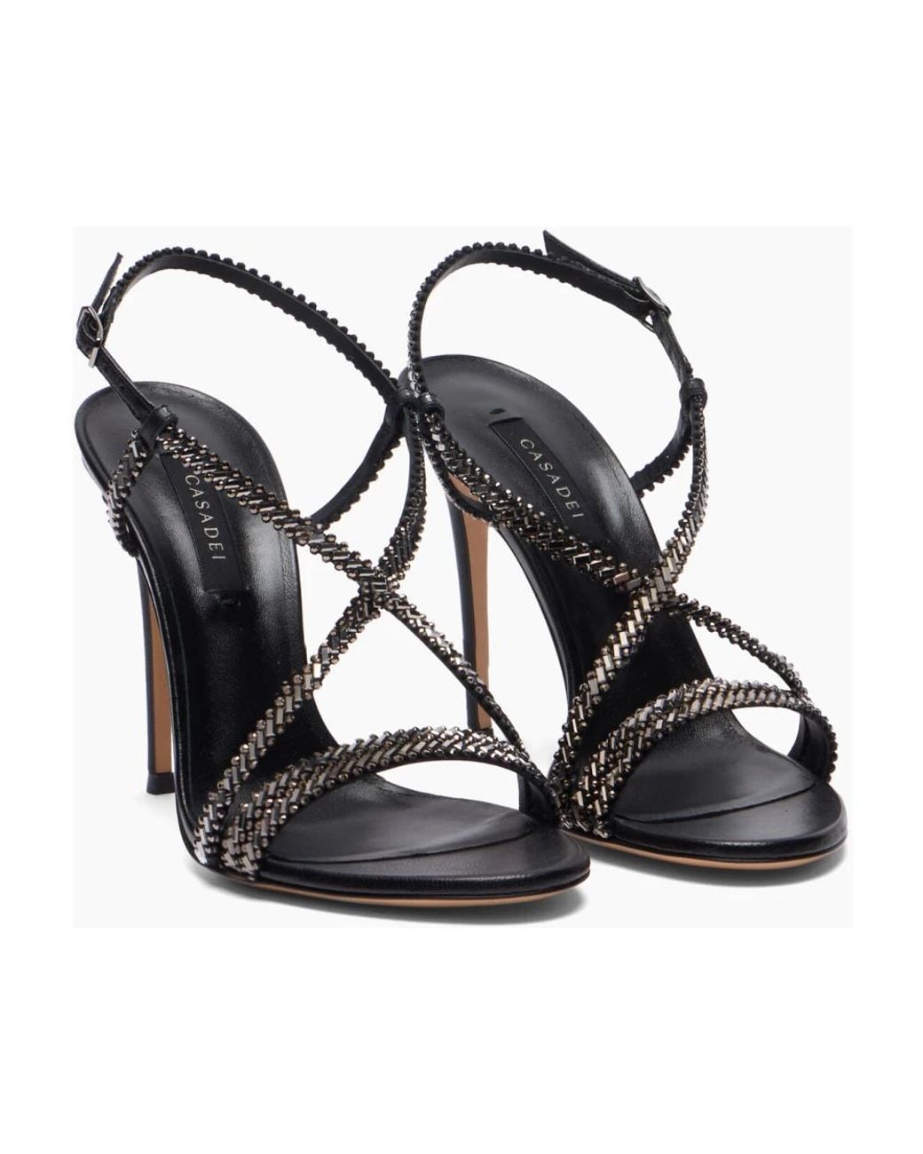 Casadei Black Julia Josephine Sandal