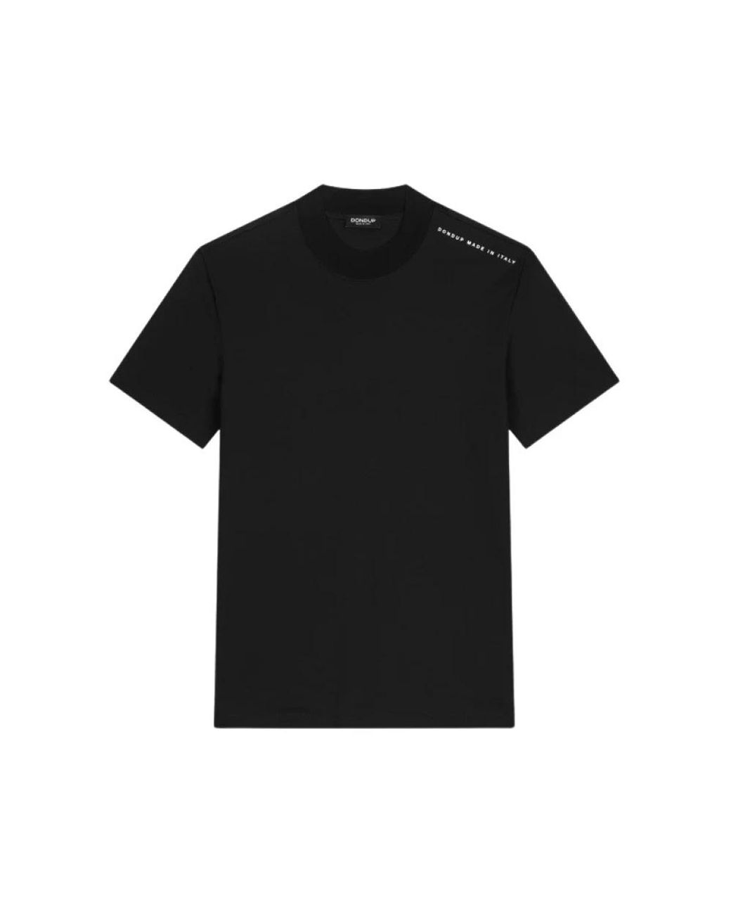 Dondup Tops ,Zwart ,Katoen Katoenen Jersey T-Shirt Met Logo Print in het Black voor heren