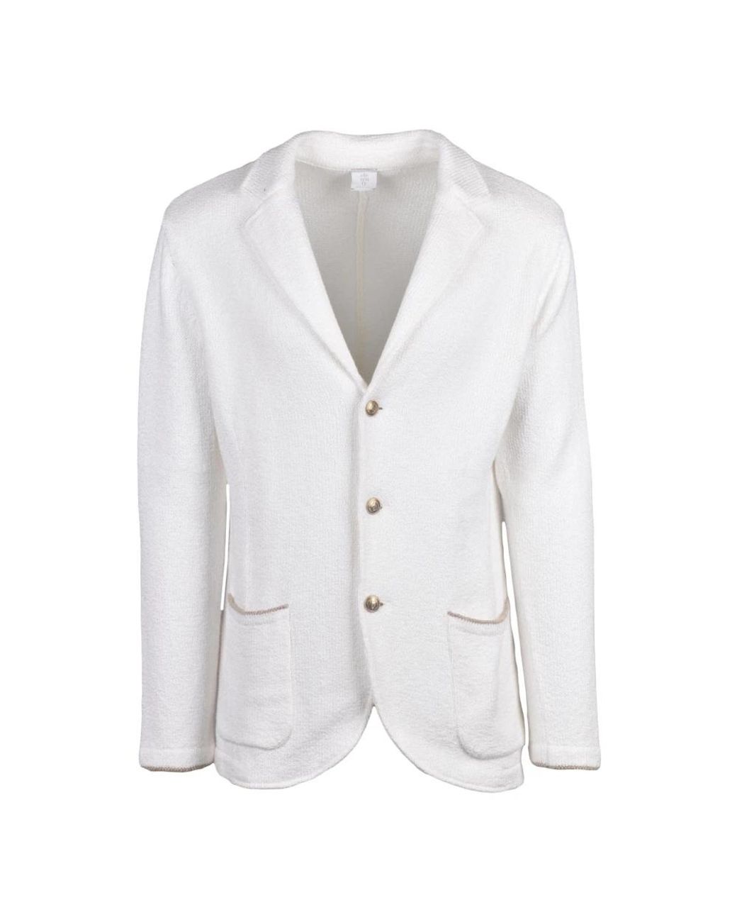 Eleventy Strickblazer in White für Herren