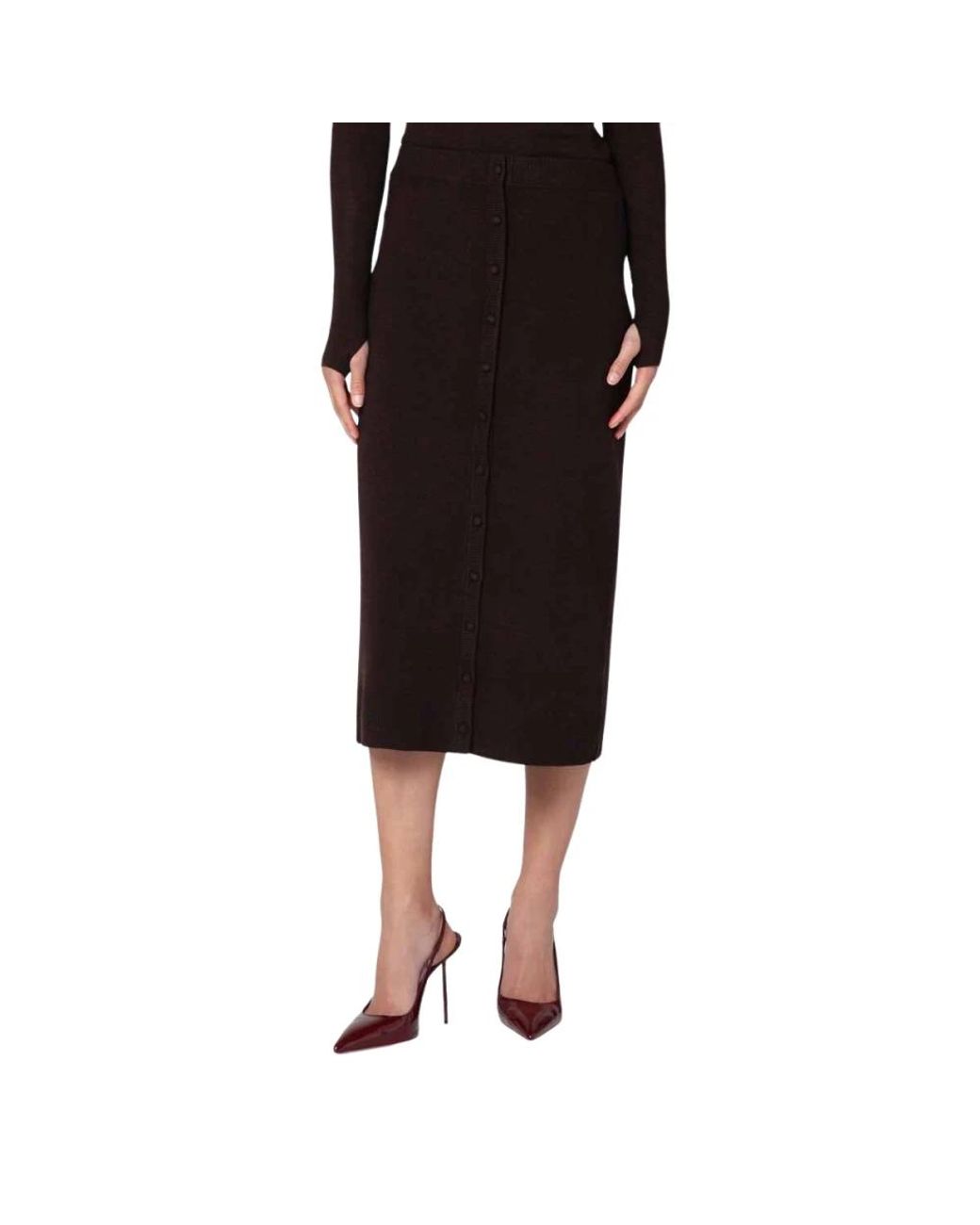 Victoria Beckham Black Midi Skirts